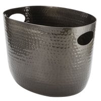 American Metalcraft ATHB9 Black Hammered Aluminum Beverage Tub - 12 1/4" x 9" x 8 3/4"