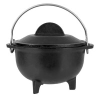 Lodge HCK 16 oz. Pre-Seasoned Heat-Treated Mini Cast Iron Country Kettle with Cover