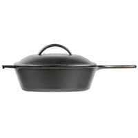 Lodge L8DSK3 10 1/4 inch Pre-Seasoned Cast Iron Deep Skillet with Cover