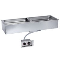 Alto-Shaam 200-HWILF/D6 2 Pan Drop-In Hot Food Well with Large Flange - 6 inch Deep Pans, 120V