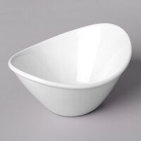 Acopa 7 oz. Bright White Oval Porcelain Coupe Bowl - 36/Case