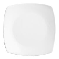 Acopa 8" Bright White Square Porcelain Coupe Plate - 24/Case