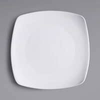 Acopa 7 1/4" Bright White Square Porcelain Coupe Plate - 36/Case