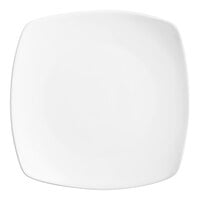 Acopa 7 1/4" Bright White Square Porcelain Coupe Plate - 36/Case