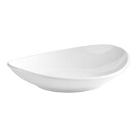 Acopa 28 oz. Bright White Oval Porcelain Coupe Bowl - 12/Case