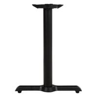 Lancaster Table & Seating 5 inch x 22 inch Black 3 inch Standard Height End Column Cast Iron Table Base with Self-Leveling Feet