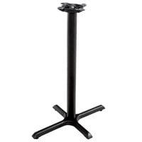 Lancaster Table & Seating Cast Iron 22" x 30" Black 3" Bar Height Column Table Base with Self-Leveling Feet