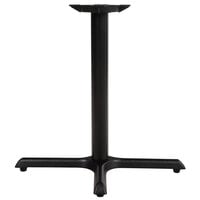 Lancaster Table & Seating 22" x 30" Black 3" Standard Height Column Cast Iron Table Base with Self-Leveling Feet