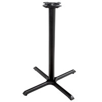 Lancaster Table & Seating Stamped Steel 33" x 33" Black 3" Bar Height Column Table Base with Self-Leveling Feet