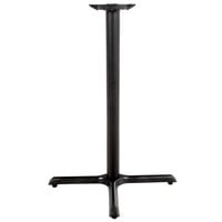 Lancaster Table & Seating Cast Iron 30 inch x 30 inch Black 3 inch Bar Height Column Table Base with Self-Leveling Feet