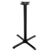 Lancaster Table & Seating Cast Iron 30" x 30" Black 3" Bar Height Column Table Base with Self-Leveling Feet