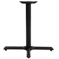 Lancaster Table & Seating Cast Iron 30" x 30" Black 3" Standard Height Column Table Base with Self-Leveling Feet