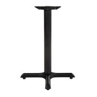 Lancaster Table & Seating 22 inch x 22 inch Black 3 inch Standard Height Column Cast Iron Table Base with Self-Leveling Feet
