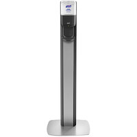 Purell® 7318-DS-SLV Messenger ES8 1200 mL Black Automatic Hand Sanitizer Dispenser with Graphite Panel Floor Stand