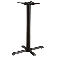 Lancaster Table & Seating Cast Iron 22" x 30" Black 4" Bar Height Column Table Base with Self-Leveling Feet