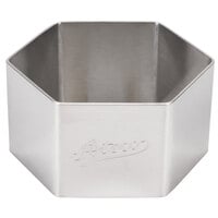 Ateco 4910 2 1/4" x 1 3/8" Stainless Steel Hexagon Mold