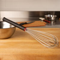 Matfer Bourgeat 17 3/4 inch Stainless Steel Rigid Whip / Whisk with Exoglass Handle 111036