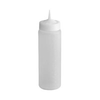 Vollrath Traex® Color-Mate™ 24 oz. Clear Single-Tip Wide Mouth Squeeze Bottle - 12/Case