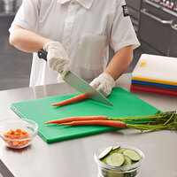 18 inch x 12 inch x 1/2 inch Green Polyethylene Cutting Board