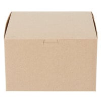8 inch x 8 inch x 5 inch Kraft Cake / Bakery Box - 10/Pack