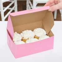 7 inch x 5 inch x 3 inch Pink Cake / Bakery Box - 10/Pack