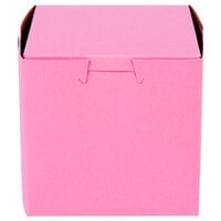 4 inch x 4 inch x 4 inch Pink Cupcake / Bakery Box - 10/Pack