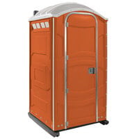 PolyJohn PJN3-1011 Orange Portable Restroom with Translucent Top - Assembled