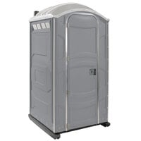 PolyJohn PJN3-1005 Pewter Portable Restroom with Translucent Top - Assembled