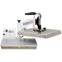 DoughXpress TXM-15 15x15" Dual-Heat Manual Swing Away Tortilla Dough Press - 240V, 3100W