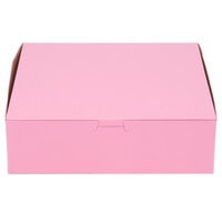10 inch x 10 inch x 3 inch Pink Pie / Bakery Box - 10/Pack