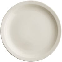 Acopa 9" Ivory (American White) Narrow Rim Stoneware Plate - 24/Case