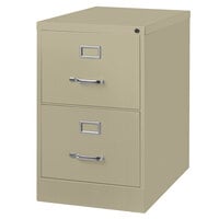 Hirsh Industries 14418 Putty Two-Drawer Vertical Legal File Cabinet - 18" x 26 1/2" x 28 3/8"