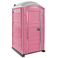PolyJohn PJN3-1012 Pink Portable Restroom with Translucent Top - Assembled
