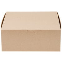 10 inch x 10 inch x 4 inch Kraft Cake / Bakery Box - 10/Pack