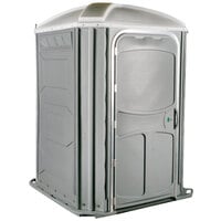 PolyJohn PH03-1005 Comfort XL Pewter Wheelchair Accessible Portable Restroom - Assembled