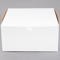 12" x 12" x 6" White Customizable Cake / Bakery Box - 10/Pack