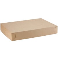 26 inch x 18 1/2 inch x 4 inch Kraft Full Sheet Cake / Bakery Box - 5/Pack