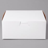 7 inch x 7 inch x 3 inch White Pie / Bakery Box - 10/Pack