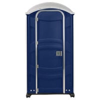 PolyJohn PJN3-1016 Dark Blue Portable Restroom with Translucent Top - Assembled