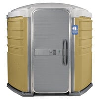 PolyJohn SA1-1006 We'll Care III Tan Wheelchair Accessible Portable Restroom - Assembled