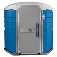 PolyJohn SA1-1001 We'll Care III Blue Wheelchair Accessible Portable Restroom - Assembled