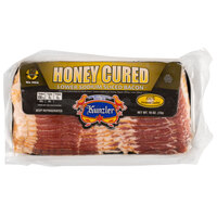 Kunzler 1 lb. Honey Cured Lower Sodium Hardwood Smoked Sliced Bacon - 12/Case