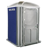 PolyJohn PH03-1016 Comfort XL Dark Blue Wheelchair Accessible Portable Restroom - Assembled