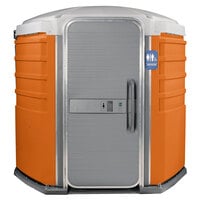 PolyJohn SA1-1011 We'll Care III Orange Wheelchair Accessible Portable Restroom - Assembled