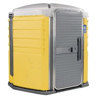 PolyJohn SA1-1009 We'll Care III Yellow Wheelchair Accessible Portable Restroom - Assembled
