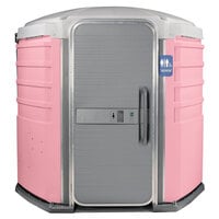 PolyJohn SA1-1012 We'll Care III Pink Wheelchair Accessible Portable Restroom - Assembled