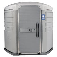 PolyJohn SA1-1007 We'll Care III Light Gray Wheelchair Accessible Portable Restroom - Assembled