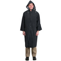 Black 2 Piece Rain Coat 49 inch - XL