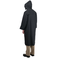 Black 2 Piece Rain Coat 49 inch - XL