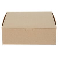 9 inch x 9 inch x 3 inch Kraft Pie / Bakery Box - 10/Pack